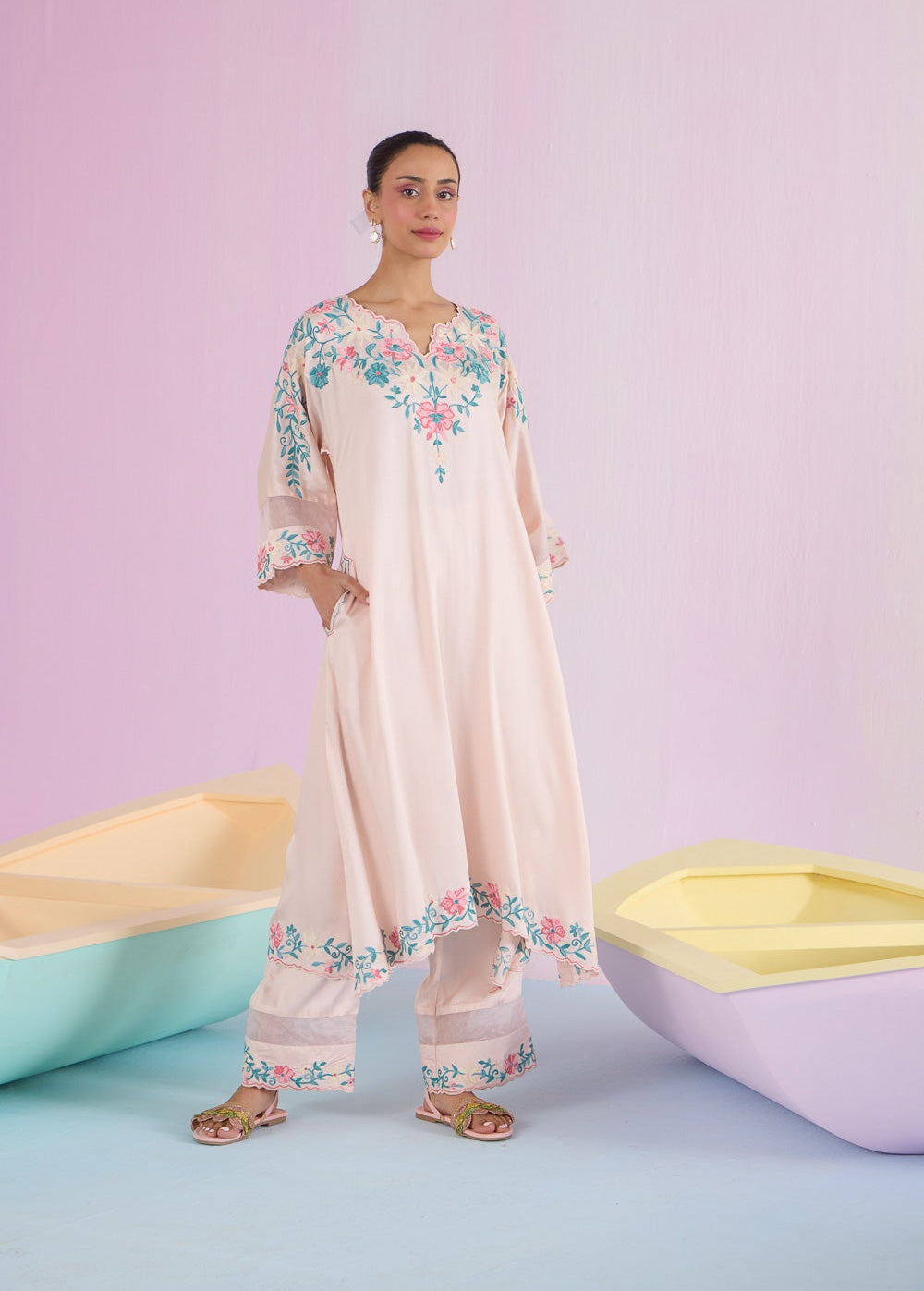 Blush Petal Pheran Set