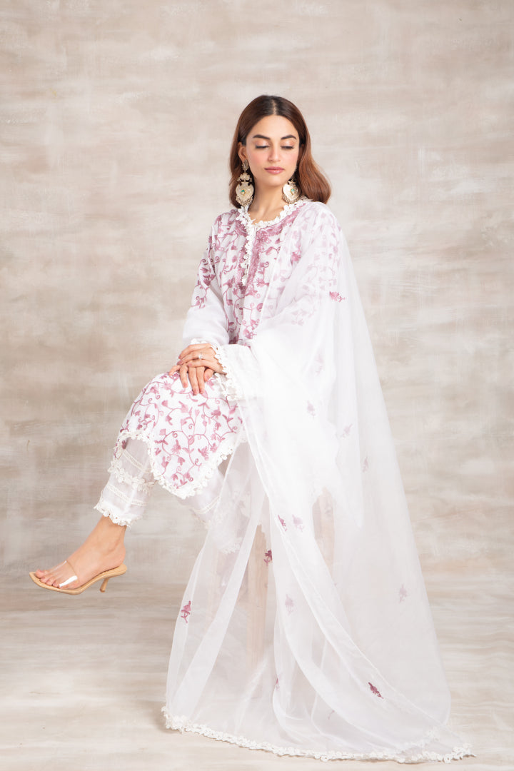 White Organza Dupatta