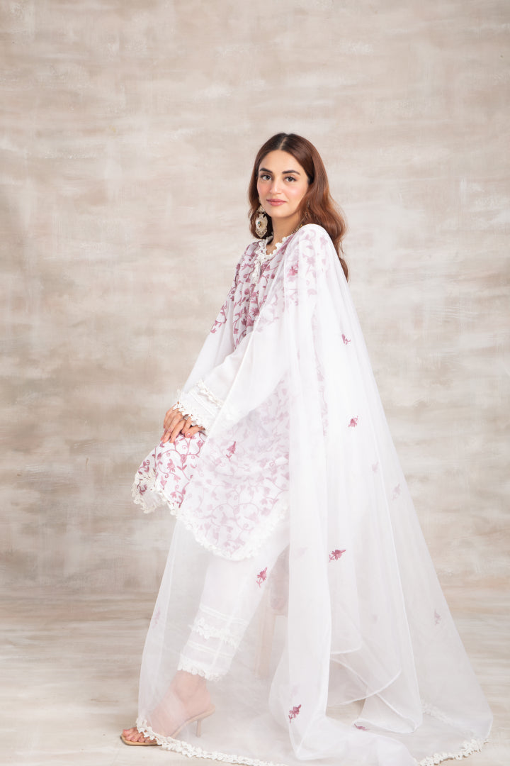 White Organza Dupatta