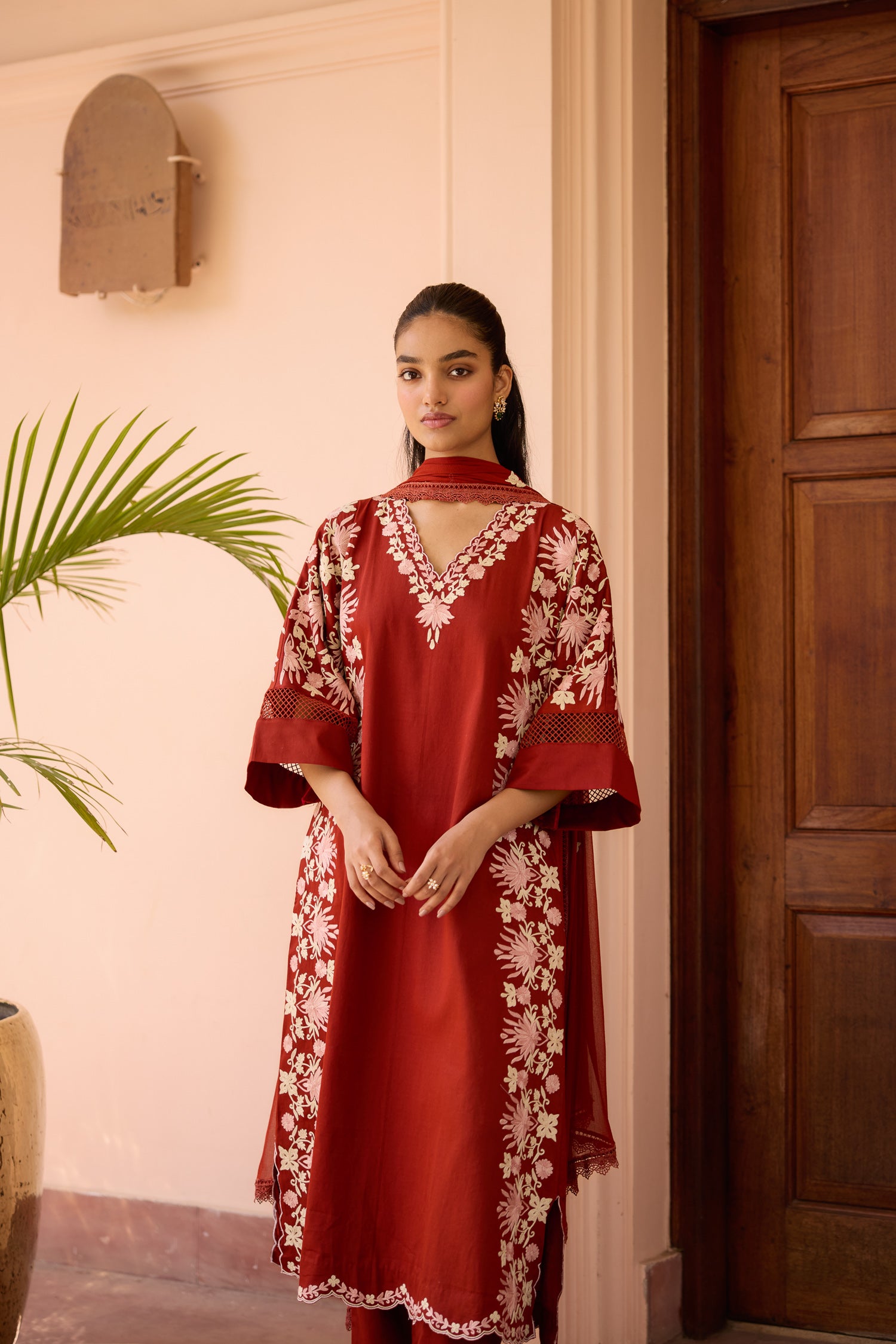 Aari Cotton Kaftaan Kurta Set