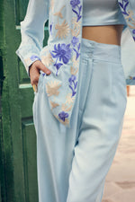 Load image into Gallery viewer, Blue Linen Co-ord Set
