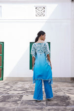 Load image into Gallery viewer, Ombre Blue Kaftan Co-ord Set
