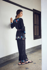 Load image into Gallery viewer, Black Kimono Co-ord Set
