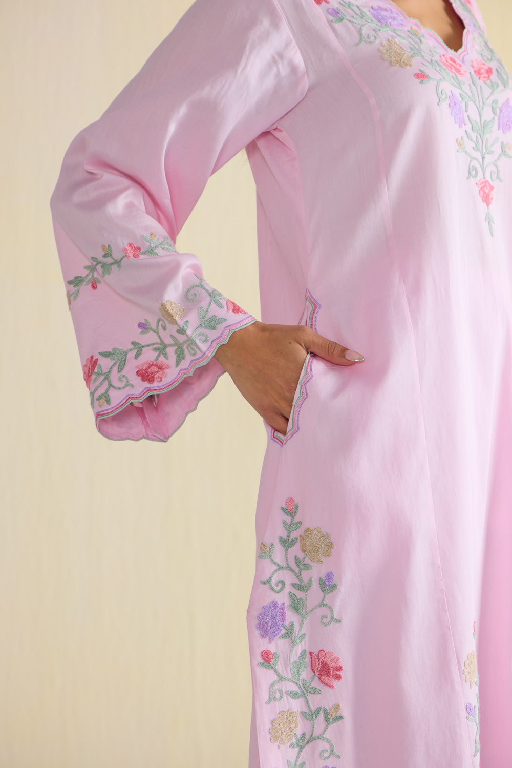 Pink Lady Tulip Kalidaar Cotton Kurta Set