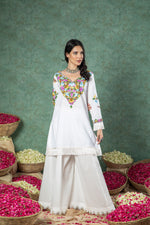 Load image into Gallery viewer, White Cotton Sharara Set
