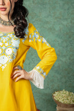 Load image into Gallery viewer, Yellow Cotton Sharara Set

