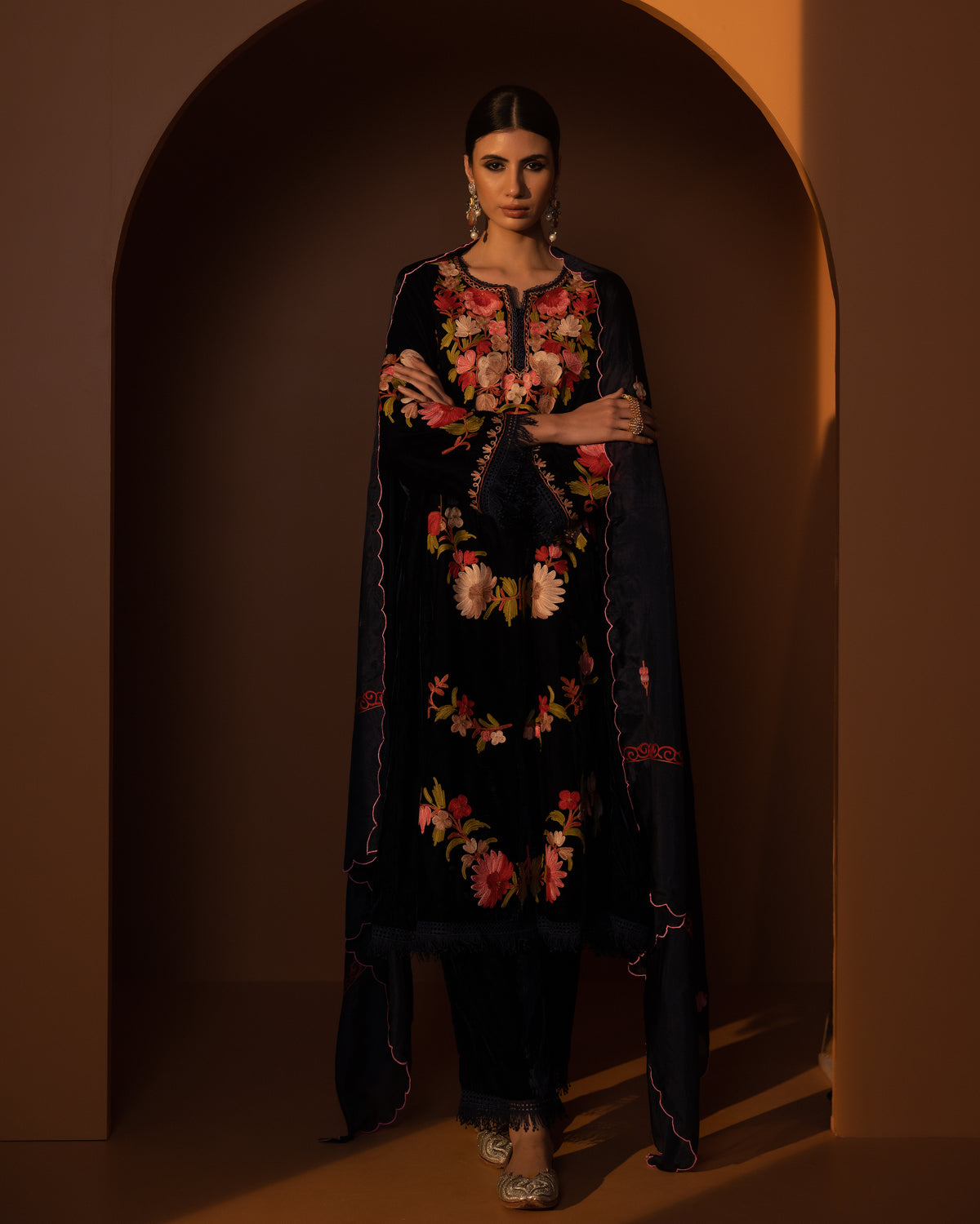 Raeshmi Buy Royal Blue Raeshmi Silk Velvet Kurta Set for women online | Koshur ...